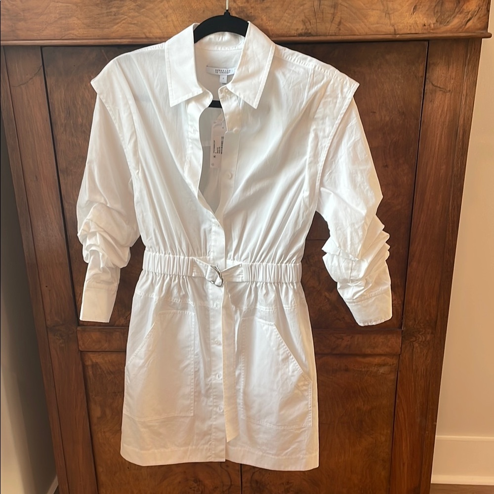 Derek Lam Crosby-White Collared Shirt Dress